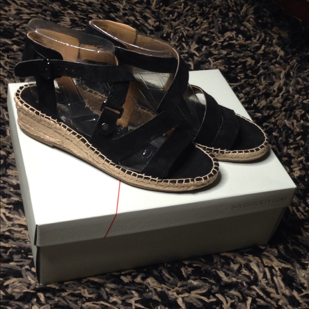 Black Suede Sandals